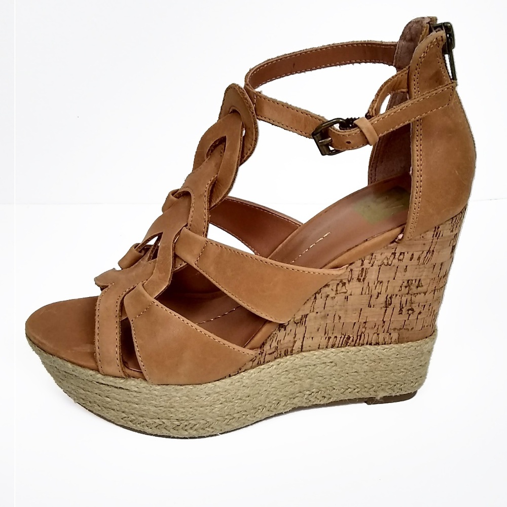 NWOB | DV Tan Bandana Cork Wedge Sandals | 7.5